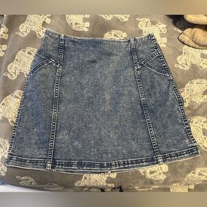 Target Blue Denim Skirt with Zip Detail